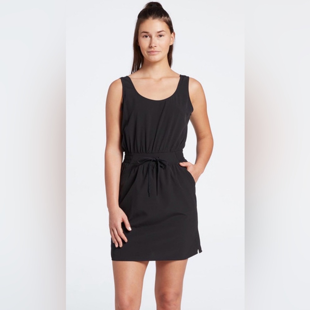 CALIA by Carrie Underwood Black Sleeveless Drawstring Mini Dress